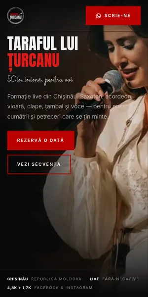 Site formație nuntă pe telefon